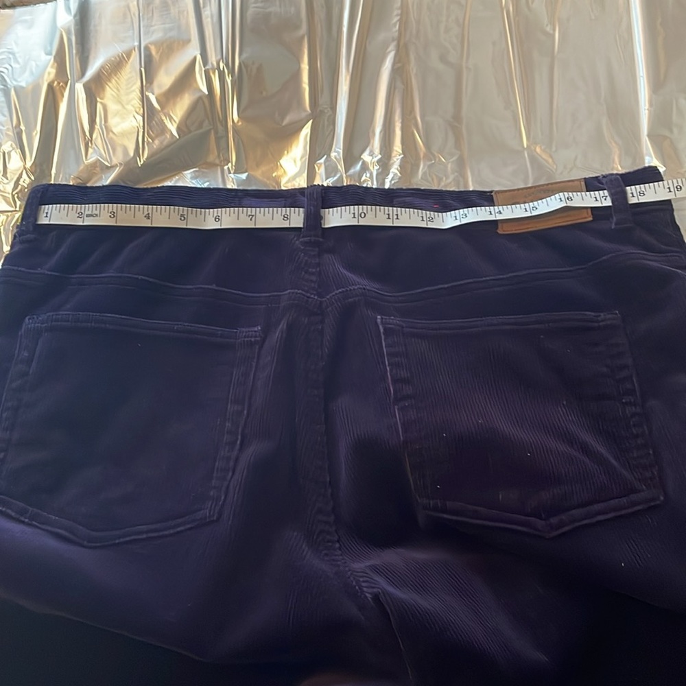 Chaps Size 16 Purple Light weight Corduroy Pants with Flare Leg - Picture 10 of 11